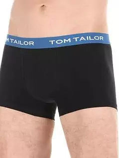 Набор хлопковых боксеров на резинке с логотипом черного цвета (3шт)Tom Tailor  RT70162/6061-01